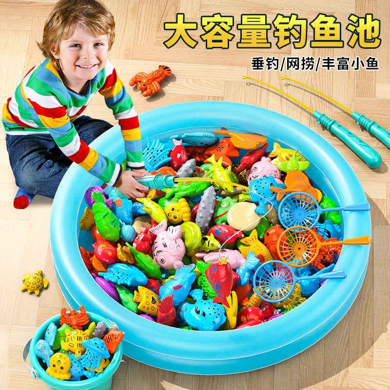 Magnetic Fishing Game Toy Set for Kids, Educational Indoor Water Play for Toddlers and Boys Girls