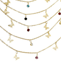 DIY Colorful Zircon Butterfly Chain for Jewelry Making