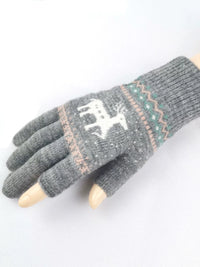 Women's Winter Fingerless Touchscreen Knit Gloves - Warm & Stylish for Driving, Cycling, and Daily Wear
