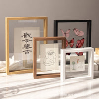 Double-Sided Clear Acrylic Photo Frame for Desk Display, 6-7 Inch and A4 Art Certificates