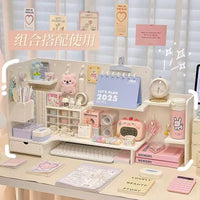 Desktop Corner Pegboard Shelf Organizer with Drawer Option for Stationery and Keys
