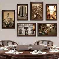 Old Shanghai Bund Street Scene Black and White Retro Photo Wall Art