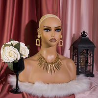 PVC Mannequin Head with Shoulders for Wig Display and Photography