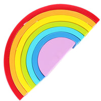 Wooden Arch Rainbow Stacking Blocks for Kids, Educational Creative Toy