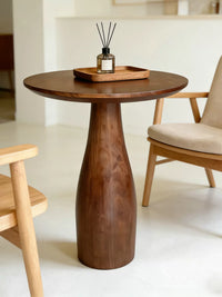 Nordic Solid Wood Round Side Table Coffee Table for Living Room Balcony