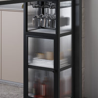 Modern Minimalist Home Bar Table with Storage for Living Room Sofa Side or Balcony
