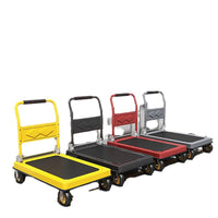 Heavy-Duty Foldable Steel Platform Cart with Silent Wheels for Moving and Hauling