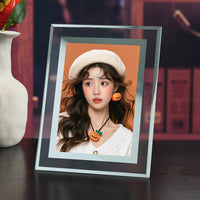 Clear Glass Photo Frame with Stand for Tabletop Display, A4, 5, 6, 7, 8 Inch Certificate Picture Frame