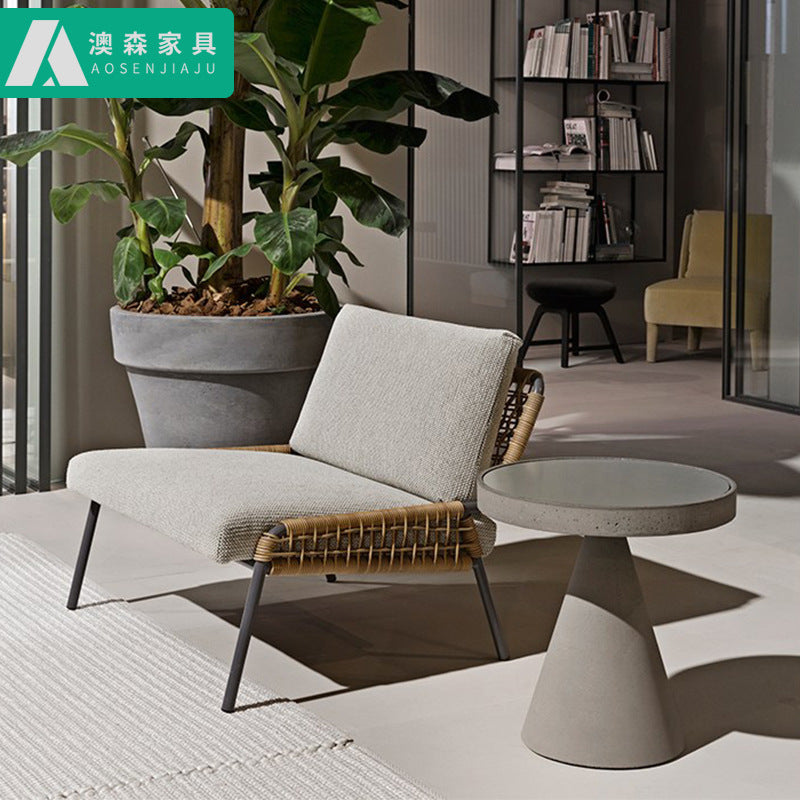 Outdoor Wicker Rattan Sofa Set for Patio, Balcony, Garden, and Hotel