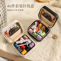 Portable Sewing Kit with Zippered Storage Case, Hand Sewing Thread and Machine Thread for Home Use