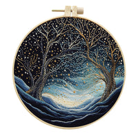 DIY Embroidery Landscape Craft Kit with Tools and Fabric