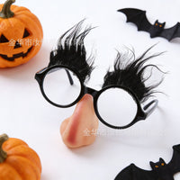 Halloween Clown Nose and Eyebrow Glasses for Costume Parties