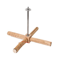 Parrot Wooden Rotating Windmill Swing Toy Bird Stand Chewing Perch for Caique Sun Conure