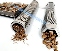 Stainless Steel BBQ Smoker Tube for Cold/Hot Smoking, Pellet Smoker for Grilling Meat, Fish, Cheese