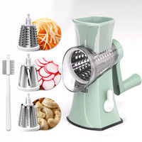 Multifunctional Rotary Vegetable Slicer and Shredder with Suction Base
