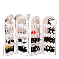 Luxury Foldable Jewelry Organizer Stand for Earrings, Necklaces, and Bracelets