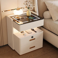 Smart Nightstand with Fingerprint Unlock, Wireless Charging, and Bluetooth Speaker