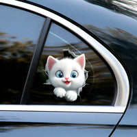 3D Cat Car Decal Scratch Cover Sticker for Bumper and Body Decoration