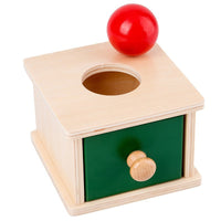 Montessori Wooden Coin Box and Shape Matching Educational Toy for Toddlers 0-3 Years