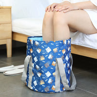 Portable Foldable Foot Bath Basin for Travel and Home Use, Insulated Leg Soaking Tub