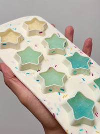 Star, Heart, and Diamond Shaped Silicone Ice Cube Molds for Cocktails and Cold Drinks