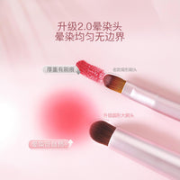 Retractable Dual-Ended Lip Brush with Cap for Lipstick, Concealer, and Lip Liner - Portable Travel Makeup Tool