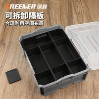 Green Forest Art Student Tool Box Multi-functional Portable Storage Case for Home and School Supplies