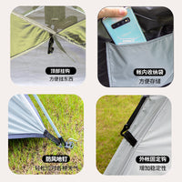 Automatic Pop-Up Camping Tent with Sunshade, Portable 2-in-1 Shelter for Outdoor Activities