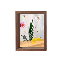 Double-Sided Transparent Glass Photo Frame for Pressed Flowers and Artwork Display