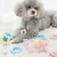 Dog Chew Toy Rubber Ball Bone for Small Dogs Teeth Cleaning Training Interactive Play