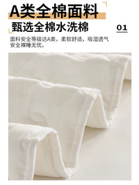 Class A 100% Cotton Quilted Fitted Sheet All-inclusive Mattress Protector Dustproof Non-slip Bed Cover