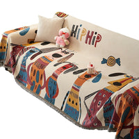 Reversible All-Season Sofa Cover Blanket for Full Coverage and Protection