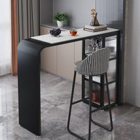 Modern Minimalist Home Bar Table with Storage for Living Room Sofa Side or Balcony