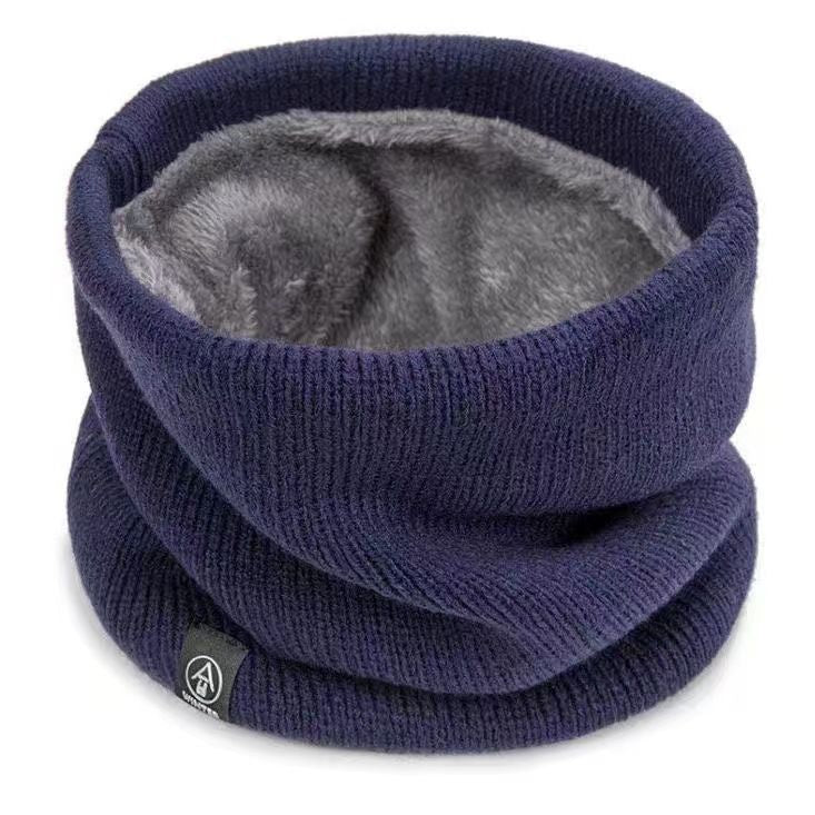 Unisex Winter Fleece Lined Neck Warmer Scarf for Outdoor Cycling and Daily Wear