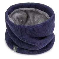 Unisex Winter Fleece Lined Neck Warmer Scarf for Outdoor Cycling and Daily Wear