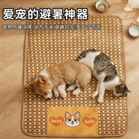 Pet Cooling Mat for Dogs and Cats, Summer Breathable Ice Silk Pad for Small to Large Breeds