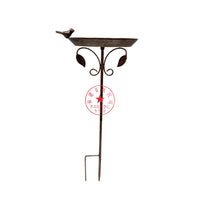 Vintage Iron Art Bird Feeder Bath for Outdoor Garden