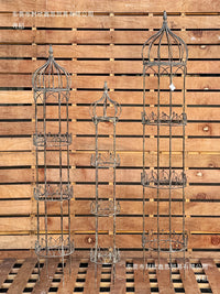 Vintage Outdoor Wrought Iron Climbing Trellis for Garden and Patio Plants