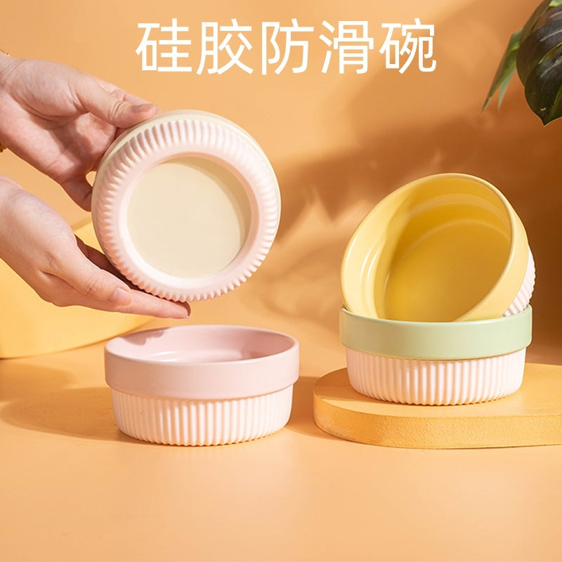 Silicone Non-Slip Pet Bowl for Cats and Small Dogs, Puppy Food and Water Dish