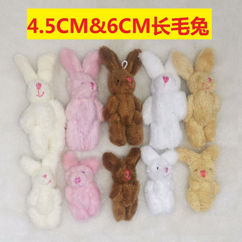 Long-haired Jointed Rabbit Plush Doll for Gifts and Decorations