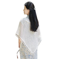 Women's Summer Hollow Knit Shawl Cape