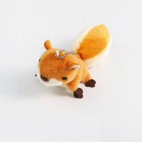 Cute Squirrel Plush Keychain Pendant Brooch for Bags and Couples