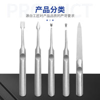 Stainless Steel Nail File and Cuticle Pusher Set