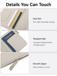 Multi-functional RFID Passport Holder with Lychee Pattern, Travel Document Organizer