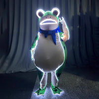 LED Inflatable Frog Mascot Costume for Performances and Parties