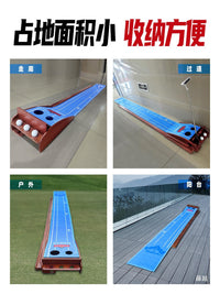 Indoor Golf Putting Practice Mat with Putter and Balls