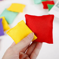 Kids Square Bean Bags for Sensory Training & Outdoor Throwing Games