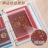 Family Document Organizer with A4/B5 Loose-Leaf Pages and Card Holders