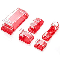 Self-Adhesive Cable Clips for Wire Management, Transparent Cord Organizers for Car and Desktop