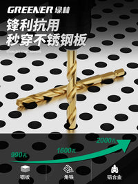 Greener Hex Shank Cobalt HSS Drill Bit Set for Stainless Steel and Metal Drilling